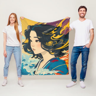 Een jonge Vietnamese vrouw Fleece Deken