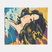 Een jonge Vietnamese vrouw Fleece Deken (Voorkant (Horizontaal))