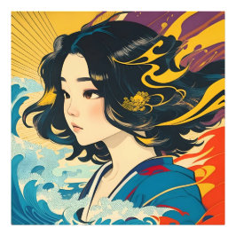 Een jonge Vietnamese vrouw Foto Afdruk