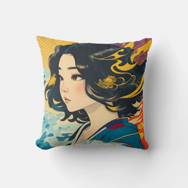 Een jonge Vietnamese vrouw Kussen (Voorkant)