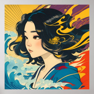 Een jonge Vietnamese vrouw Poster