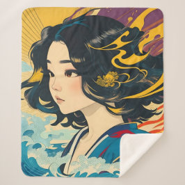 Een jonge Vietnamese vrouw Sherpa Deken