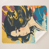 Een jonge Vietnamese vrouw Sherpa Deken (Voorkant (horizontaal))