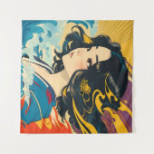 Een jonge Vietnamese vrouw Wandkleed (Voorkant (horizontaal))