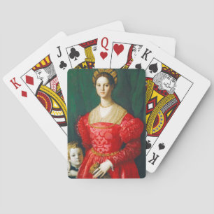 Een jonge vrouw en haar kleine jongen, c.1540 speelkaarten