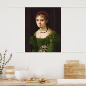 Een jonge vrouw - Florentijnse fijnkunstposter Poster (Keuken)