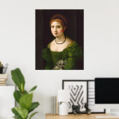 Een jonge vrouw - Florentijnse fijnkunstposter Poster (Thuiskantoor)