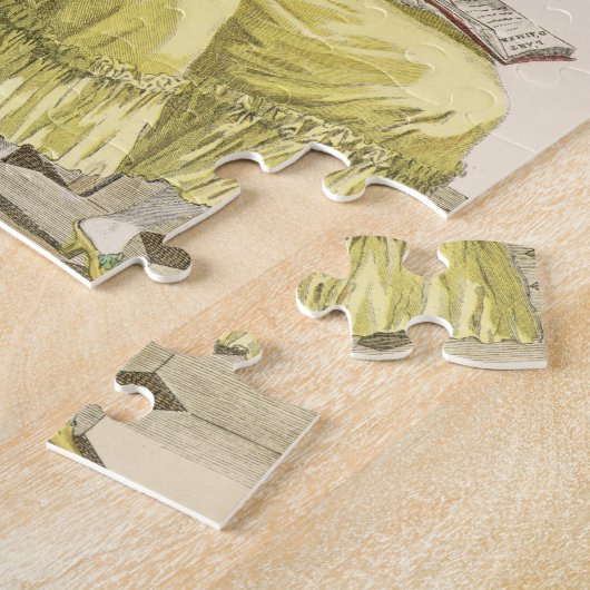 Een jonge vrouw in een Peignoir met haar Hairdress Legpuzzel (Zijkant)