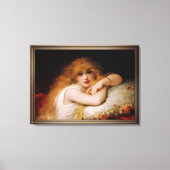 Een jonge vrouw uit vrije tijd van Pierre Coomans Canvas Afdruk (Voorkant)