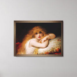 Een jonge vrouw uit vrije tijd van Pierre Coomans Canvas Afdruk