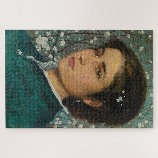 Een jonge vrouw van Edward Robert Hughes Puzzle Legpuzzel (Horizontaal)
