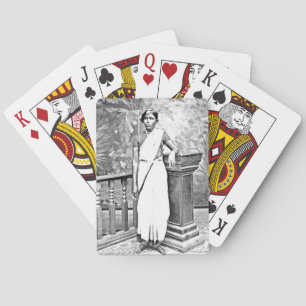 Een jonge vrouw van India Pokerkaarten