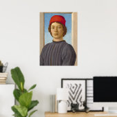 Een Jongeman - Filippino Lippi Fijne Kunst Poster (Thuiskantoor)