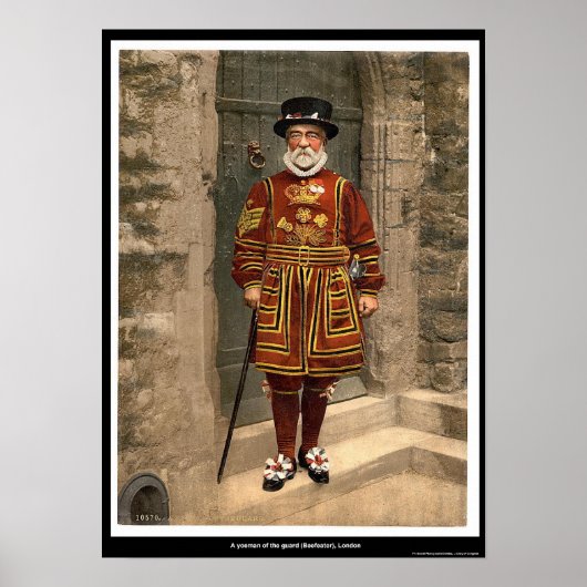Een jongeman van de wacht (Beefeater), Londen, Eng Poster (Voorkant)