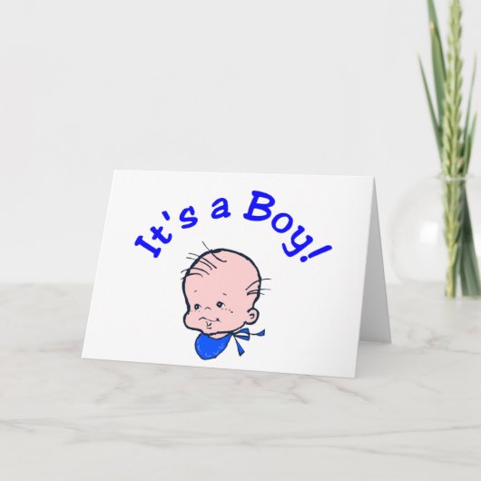 Een jongen (Baby Face) Aankondiging (Voorkant)