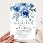 Een jongen blaast blauw baby shower in zee kaart<br><div class="desc">Voor een geavanceerdere aanpassing van dit ontwerp,  selecteer hierboven eenvoudig de knoop "van het Aanpassen"!</div>