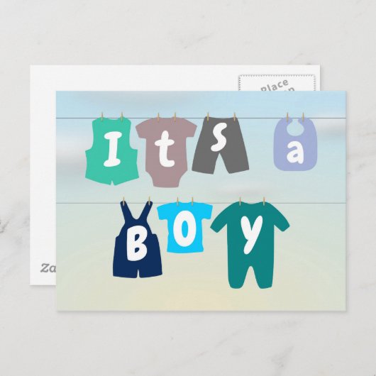 een jongen briefkaart (Voorkant / Achterkant)