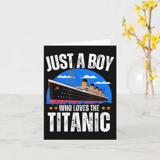 Een jongen die dol is op de RMS Titanic Kaart (Gele Bloem)