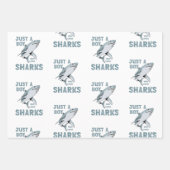 Een jongen die dol is op haaienliefhebbers inpakpapier vel (Voorkant 3)