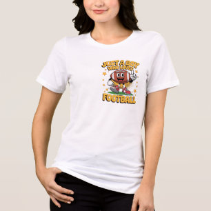 Een jongen die houdt van football tshirt