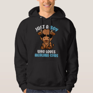Een jongen die houdt van Highland Koeien Hoodie
