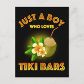 Een jongen die houdt van Tiki Bars Briefkaart (Voorkant)