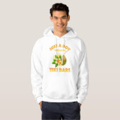 Een jongen die houdt van Tiki Bars Hoodie (Voorkant volledig)