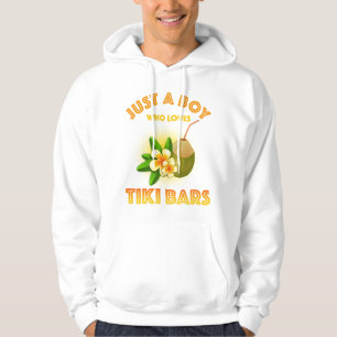 Een jongen die houdt van Tiki Bars Hoodie