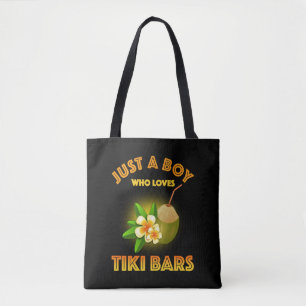 Een jongen die houdt van Tiki Bars Tote Bag