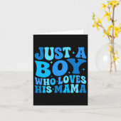 Een Jongen Die Mama Liefheeft Moederdag Grappig Kaart (Gele Bloem)