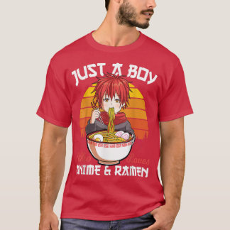 Een jongen die van Anime houdt en van Ramen Japa T-shirt