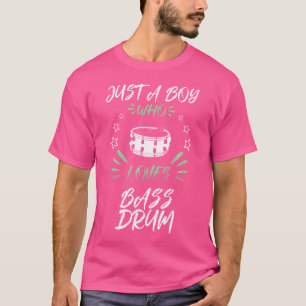 Een jongen die van basdrum houdt t-shirt