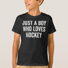 Een jongen die van hockeyspelers houdt t-shirt