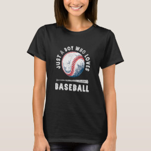 Een jongen die van honkbal houdt t-shirt