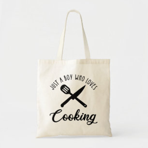 Een jongen die van koken houdt tote bag