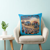 Een jongen die van monstertrucks houdt kussen (Stoel)