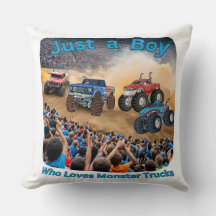Een jongen die van monstertrucks houdt