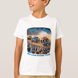 Een jongen die van monstertrucks houdt t-shirt
