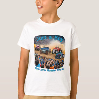 Een jongen die van monstertrucks houdt t-shirt