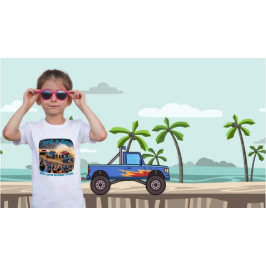 Een jongen die van monstertrucks houdt t-shirt