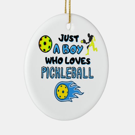 Een jongen die van Pickl houdt... Keramisch Ornament (Rechts)