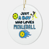 Een jongen die van Pickl houdt... Keramisch Ornament (Links)