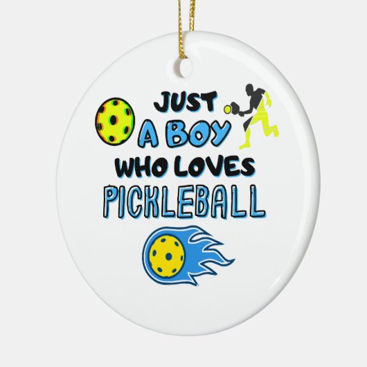 Een jongen die van Pickl houdt... Keramisch Ornament (Links)