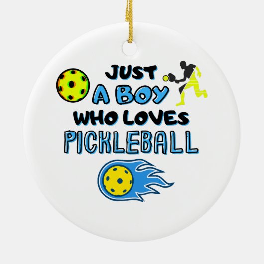 Een jongen die van Pickl houdt... Keramisch Ornament (Achterkant)