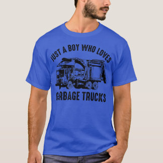 Een jongen die van vuilniswagens houdt6 t-shirt