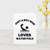 Een jongen die van waterpolo houdt kaart (Gele Bloem)