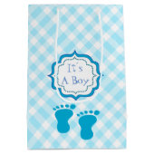 Een jongen douche. medium cadeauzakje (Achterkant)