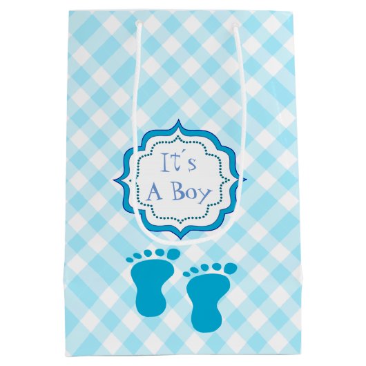 Een jongen douche. medium cadeauzakje (Achterkant)