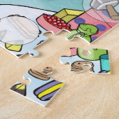 Een jongen, een wielvoorgezeten Tooth Fairy en spe Legpuzzel (Zijkant)