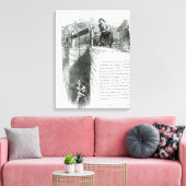 Een jongen en een meisje die een mijnschacht opdoe canvas afdruk (Insitu (Woonkamer))